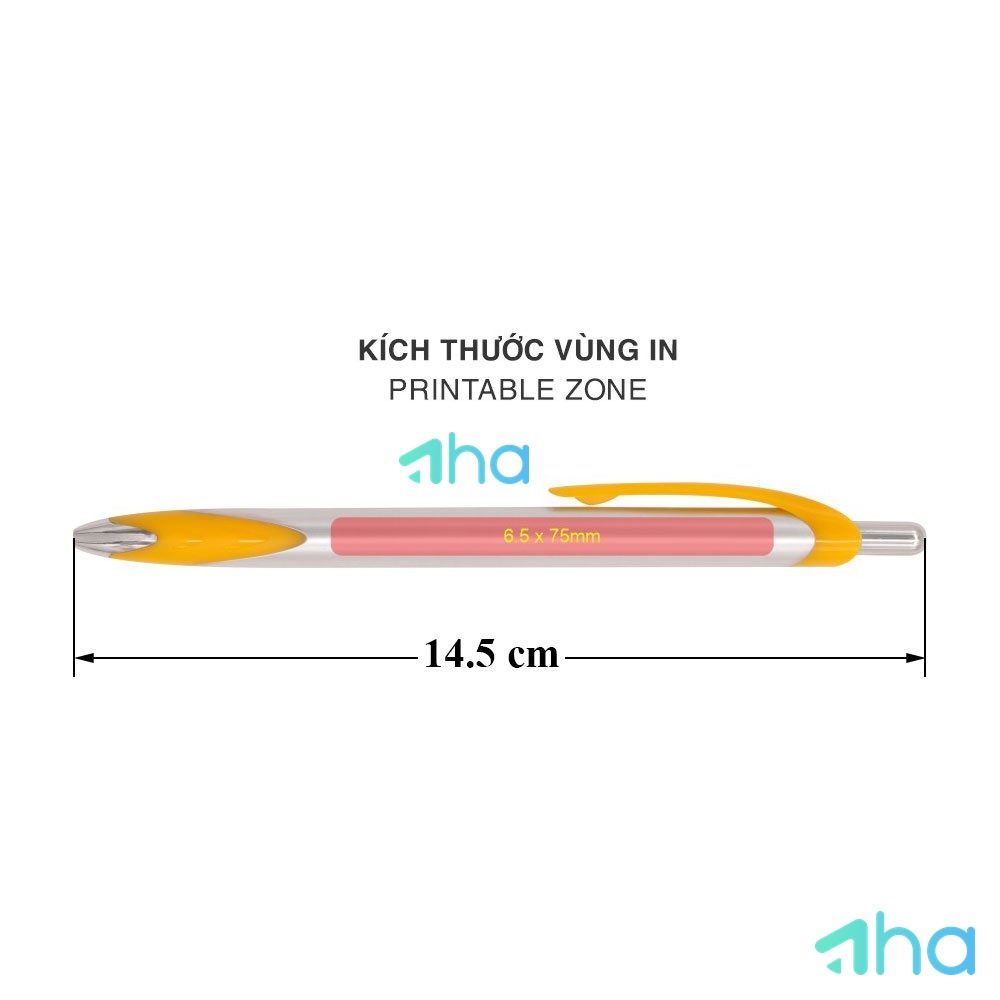 Bút kim đen AHA-717BK Đen