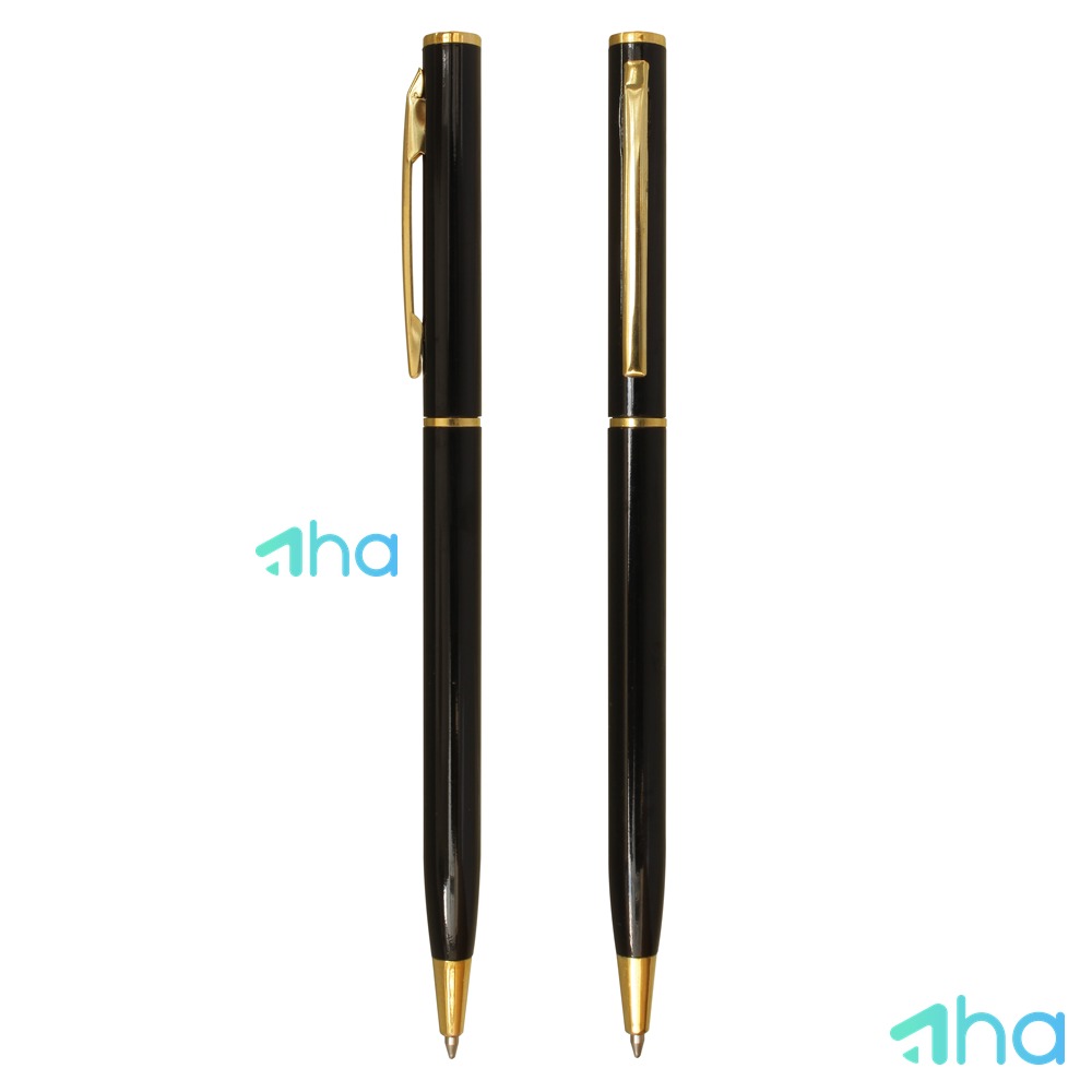 Bút nhựa AHA-017BK Đen phối vàng