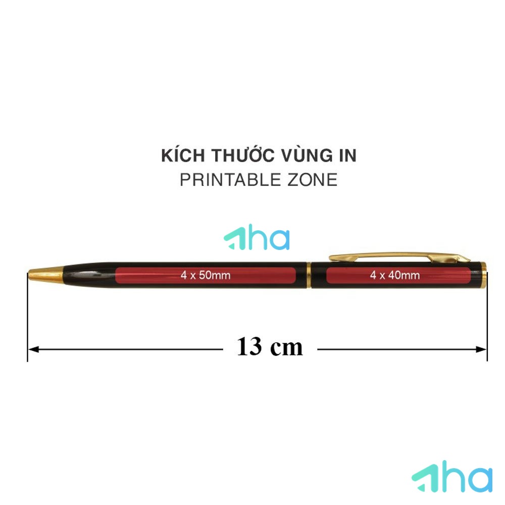 Bút nhựa AHA-017BK Đen phối vàng