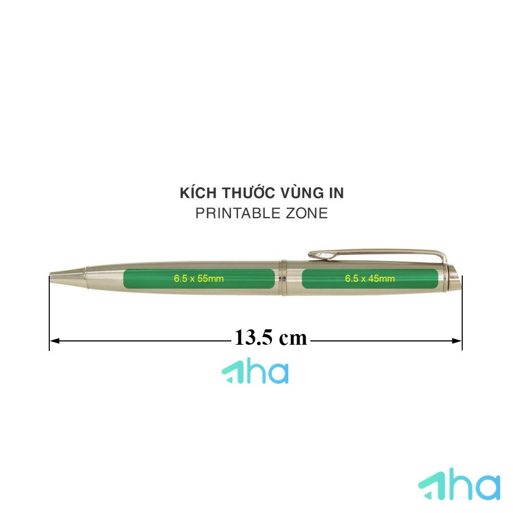 Bút quà tặng hình bông hoa 5 cánh AHA-4190 Trắng