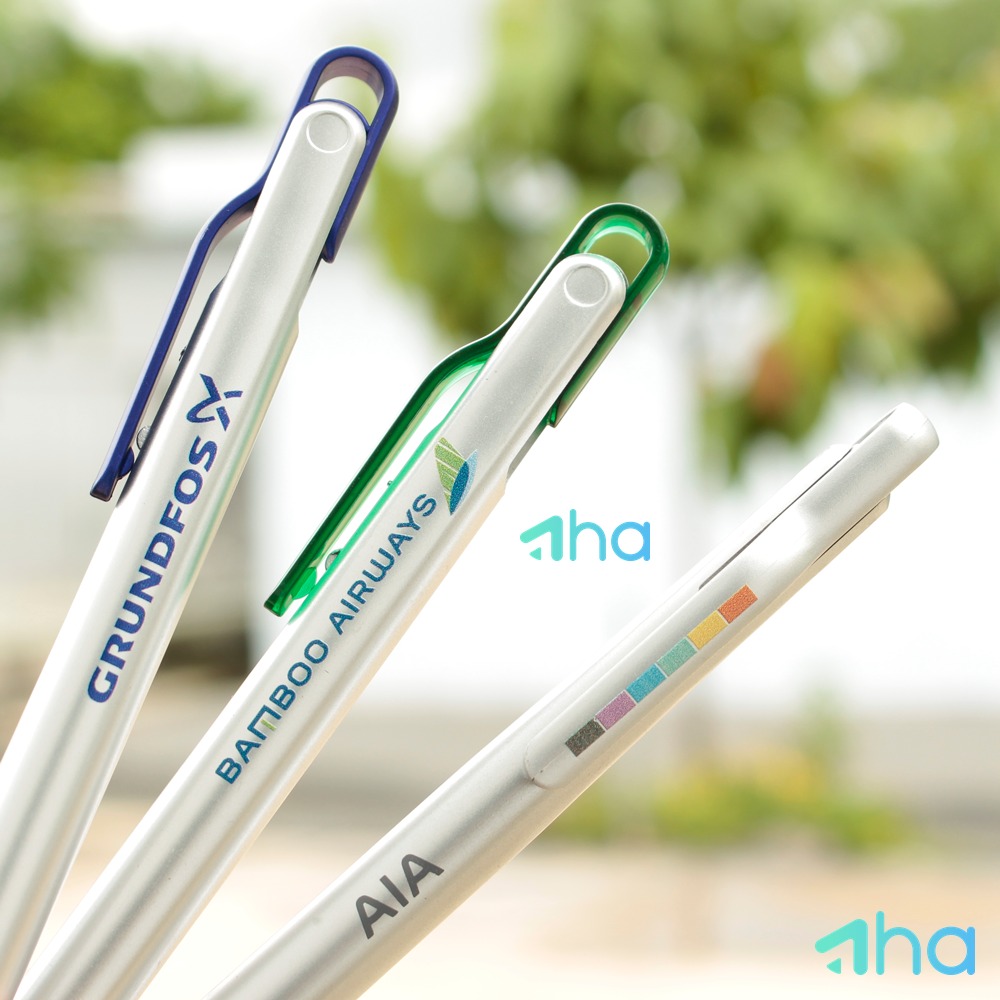 Cơ sở sản xuất bút bi AHA-0723A Bạc toàn thân