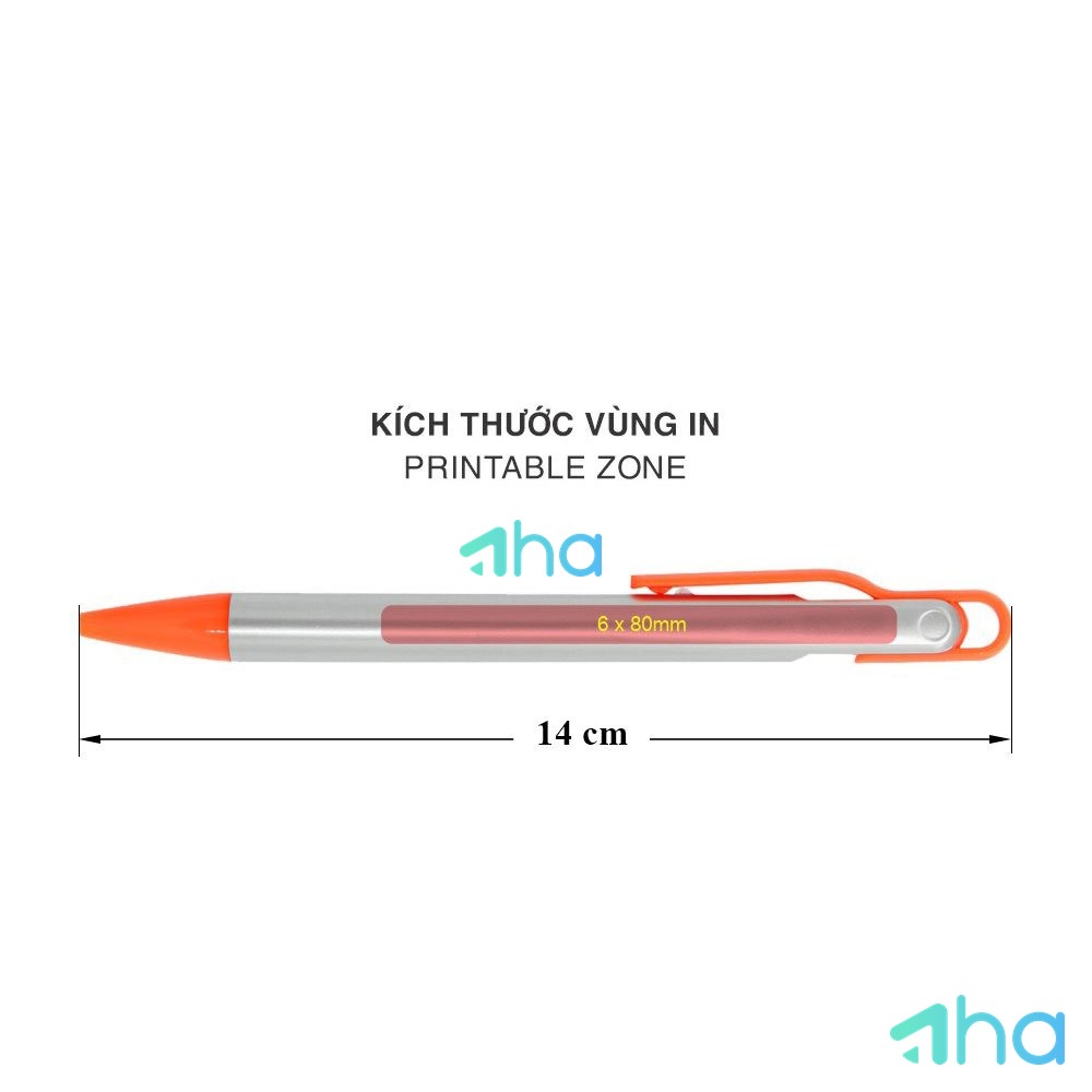 Cơ sở sản xuất bút bi AHA-0723A Bạc toàn thân