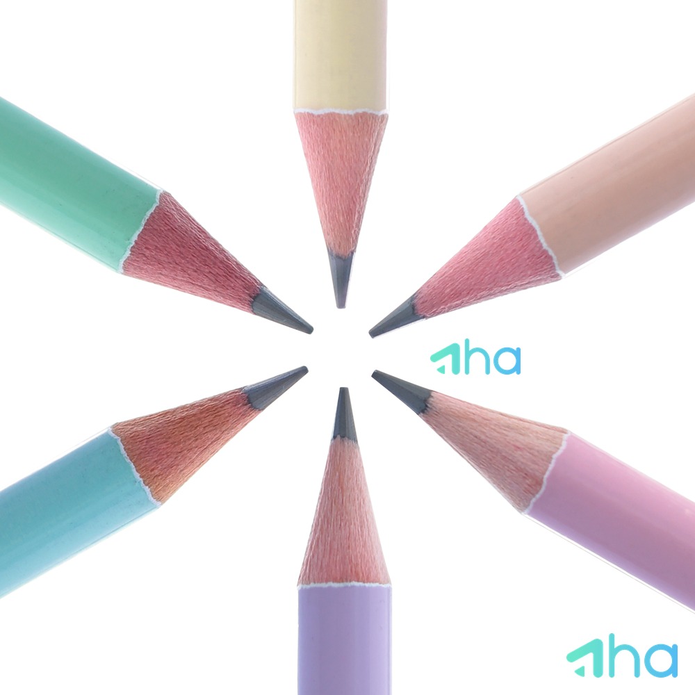 In bút chì HB dạng tròn 12HB xanh lá nhạt