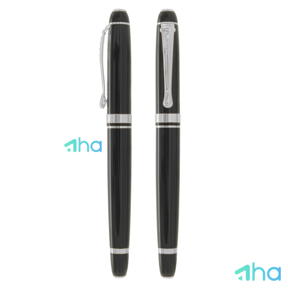 In bút quảng cáo AHA-302BK Đen phối bạc