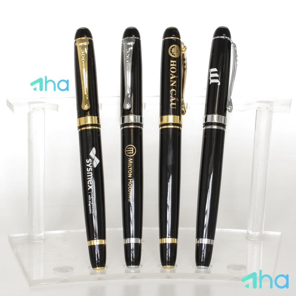In bút quảng cáo AHA-302BK Đen phối bạc