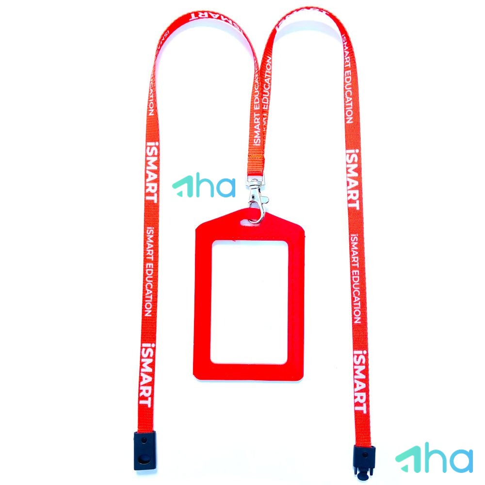 In logo dây đeo thẻ nhân viên giá rẻ AHA-P10