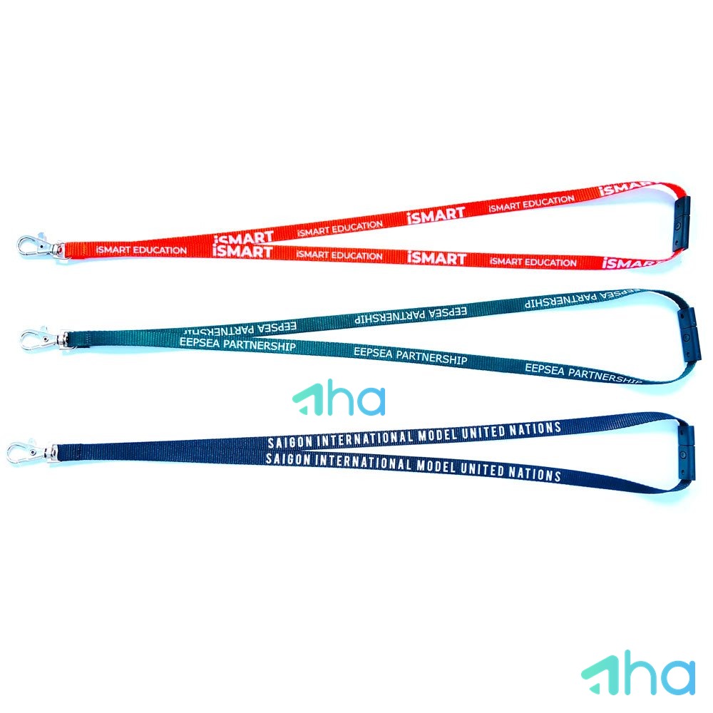 In logo dây đeo thẻ nhân viên giá rẻ AHA-P10