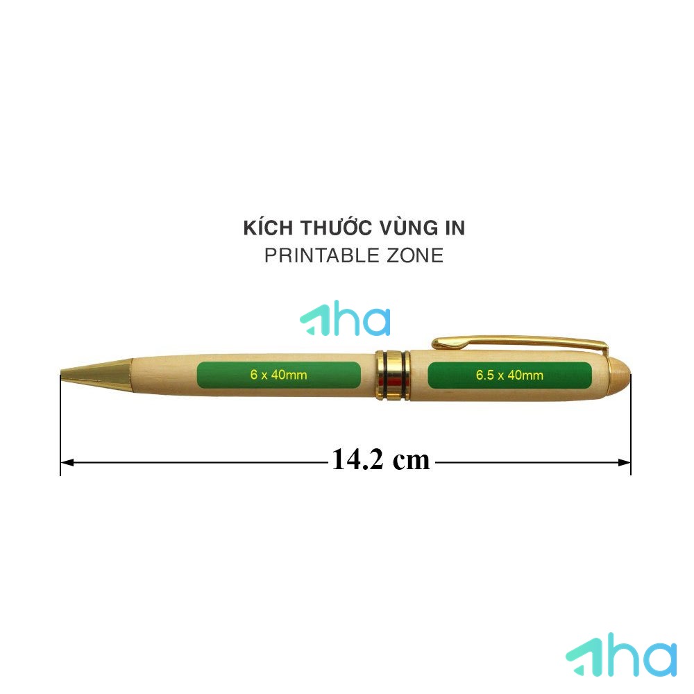 Quà tặng bút gỗ Vàng